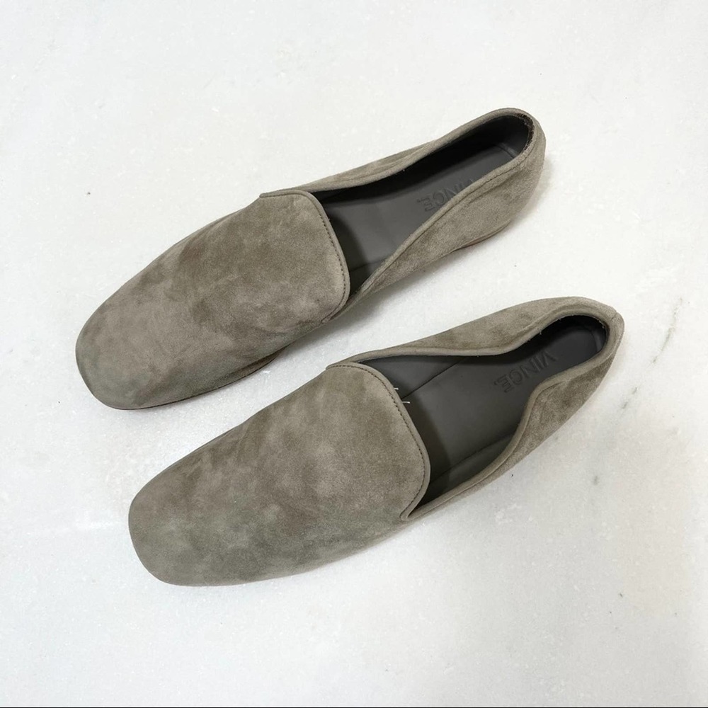 VINCE Clark Grey Suede Loafer 6.5